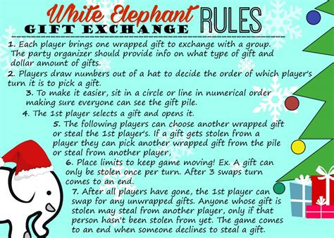 Printable White Elephant Gift Exchange